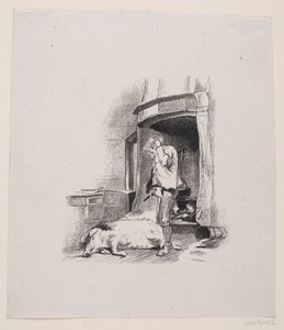 Illustration zu "Der Mann, der zu Hause bleiben sollte" von F. Hendriksen