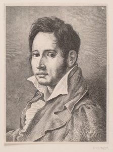 Porträt von Oehlenschläger von F. Hendriksen