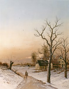 Der Wildhüter geht nach Hause von F. Muller