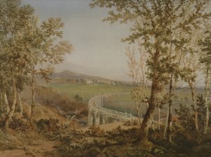 Ansicht desselben Eisenbahnviadukts von oben, ca. 1849