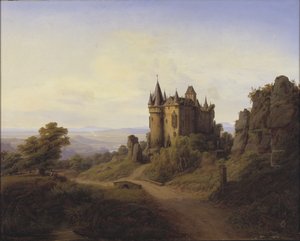 Schloss Bürresheim am Eifelfluss von F. Sødring