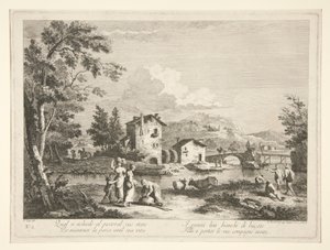 Landschaft mit Ruinen, aus einer Serie von 4 von Fabio Berardi