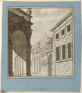 Bühnenbild: Stadt mit einer Loggia von Fabrizio Galliari