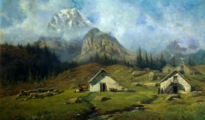 Hütten auf der Alpe Veglia von Federico Ashton