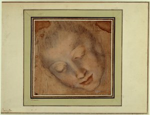 Frauenkopf mit festen Augen von Federico Fiori Barocci or Baroccio