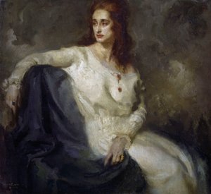 Dame in Weiß (Dama in bianco) 1915 von Federico Guglielmo Jehuda Pollack