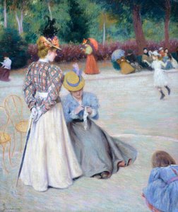 Spiele im Park, von Federico Zandomeneghi (1841-1917)