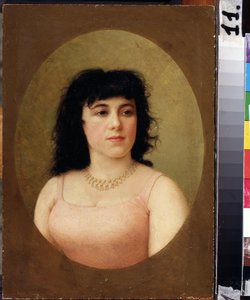 Porträt der italienischen Ballerina Virginia Zucchi (1849-1930). Gemälde von Feodor Andreyevich Bronnikov (1827-1902) 1889. Tuganov Kunstmuseum der Nordossetischen, Wladikawkas von Fedor Andreevich Bronnikov