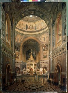 Innenansicht der Kathedrale des Christus Erlösers in Moskau von Fedor Andreevich Klages