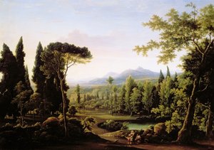 Ansicht der Villa Hadriana bei Rom
