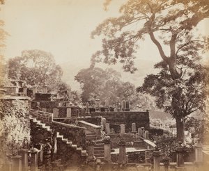 Japanischer Tempelfriedhof, Shuntoji, Nagasaki, ca. 1867 von Felice A. Beato