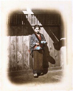Eine Teestuben-Kellnerin, ca. 1868