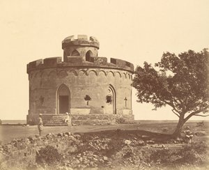 Flaggenmast-Batterie von Felice Beato