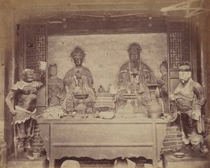 Hauptquartierhaus, Erste Division, Pehtang, China, 1860 von Felice Beato