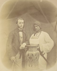 Porträt von J.D. Forsyth, Esq., C.S. Sec., Hauptkommandant in Oude mit seinem indischen Diener