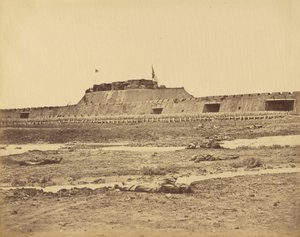 Rückseite des Nordforts zeigt den Rückzug der chinesischen Armee, 21. August 1860