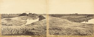Tangkoo-Fort nach seiner Eroberung, zeigt den französischen und englischen Eingang, 10. August 1860