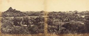 Ansicht des Kaiserlichen Winterpalastes, Peking, mit dem künstlichen Hügel, 29. Oktober 1860, 1860