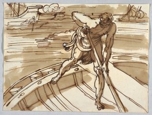 Ein Bootsmann nach dem Sieg von Leo IV. über die Sarazenen, nach Raphael