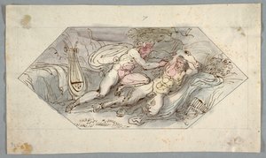 Apollo häutet Marsyas von Felice Giani