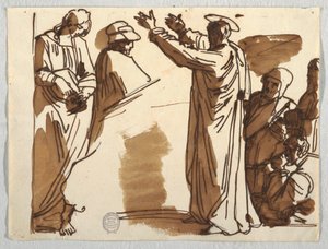 Cartoons vom Tod des Ananias und St. Paul, nach Raphael