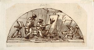 Lunette mit Allegorie der Malerei