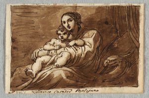 Madonna mit Kind, Studie nach Lodovico Carracci von Felice Giani