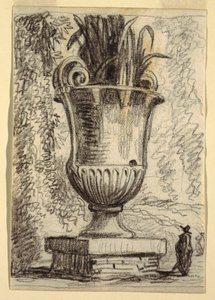 Monumentale Vase in einem Park von Felice Giani