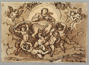 Die Verkündigung der Jungfrau, nach Guido Reni von Felice Giani
