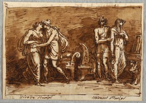 Die Liebe von Helena und Paris von Felice Giani