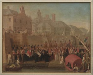 Genua. Besuch des Freihafens durch Papst Pius VII am 5. Mai 1815