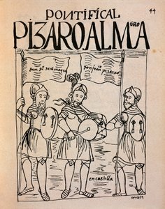 Porträts von Francisco Pizarro und Leutnant Diego de Almagro vor der Expedition nach Peru