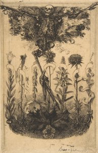 Frontispiz für Les Fleurs du Mal, 1857 von Felix Bracquemond