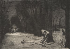 Der Tod von Matamore Kapitän Fracasse, 1864