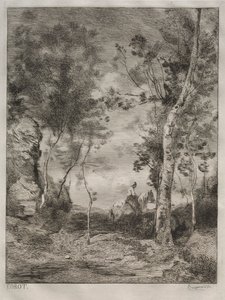 Landschaft, oder Das weiße Pferd, nach Corot