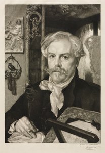 Porträt von Edmond de Goncourt, 1882 von Felix Bracquemond