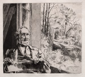 Porträt von Meyer Heine von Felix Bracquemond