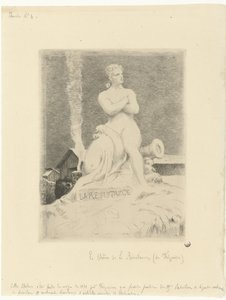 Statue La Résistance (Widerstand) von Alexandre Falguière und Soldaten während der Belagerung von Paris von Felix Bracquemond