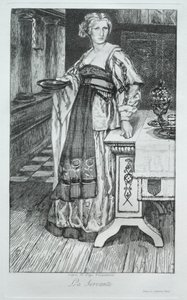 Die Magd, nach H. Leys von Felix Bracquemond