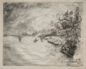 Ansicht der Brücke von Saint-Pères, 1877