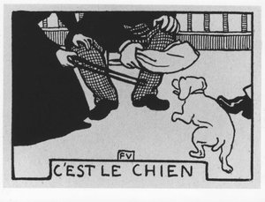 Karottenhaar: „Es ist der Hund“, Jules Renard, Illustration von Felix Vallotton, ed. Flammarion