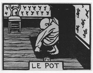 Karotte Poil: „le pot“, Jules Renard, Illustration von Felix Vallotton, ed. Flammarion.