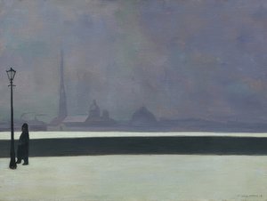 Die Newa, leichter Nebel (La Néva, brume légère)