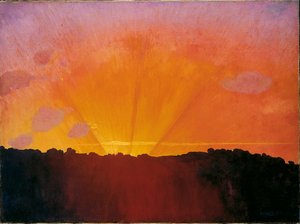 Sonnenuntergang, Oranger Himmel, 1910 von Felix Edouard Vallotton