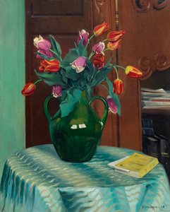 Rosa und rote Tulpen, 1912 von Felix Edouard Vallotton