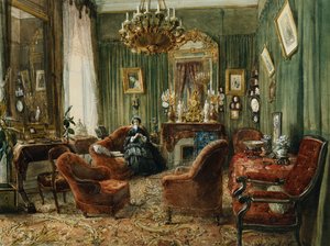 Ansicht des Salons der Gräfin von Salverte