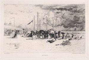 Ein Sturm in Trouville, 1874 von Felix Hilaire Buhot