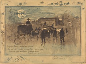 Begräbnisprozession auf dem Boulevard de Clichy, 1887