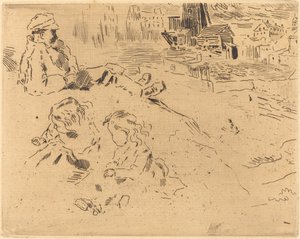 Skizzen von Kindern von Felix Hilaire Buhot