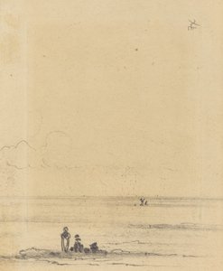 Figuren an einem Ufer [verso]